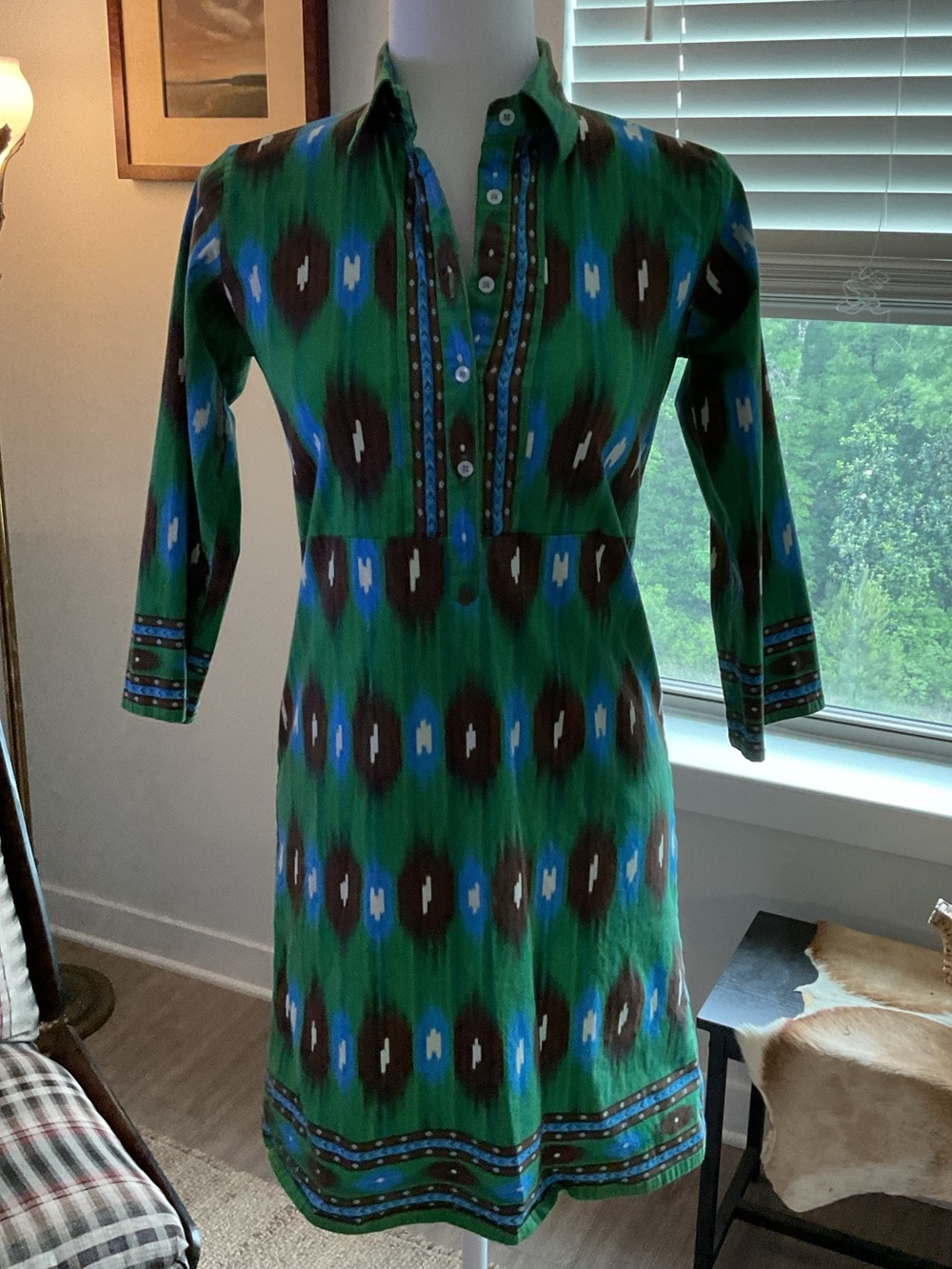 Bella Tu XS Charlie IKAT shirt dress